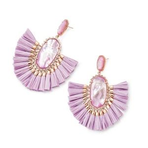 Kendra Scott Cristina Statement Earrings in Lilac Mother of Pearl
